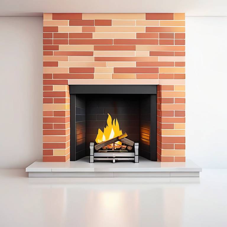 brick fireplace