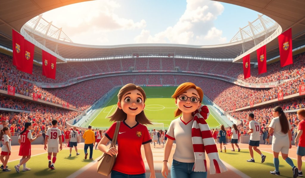 Arriving at the Football Stadium