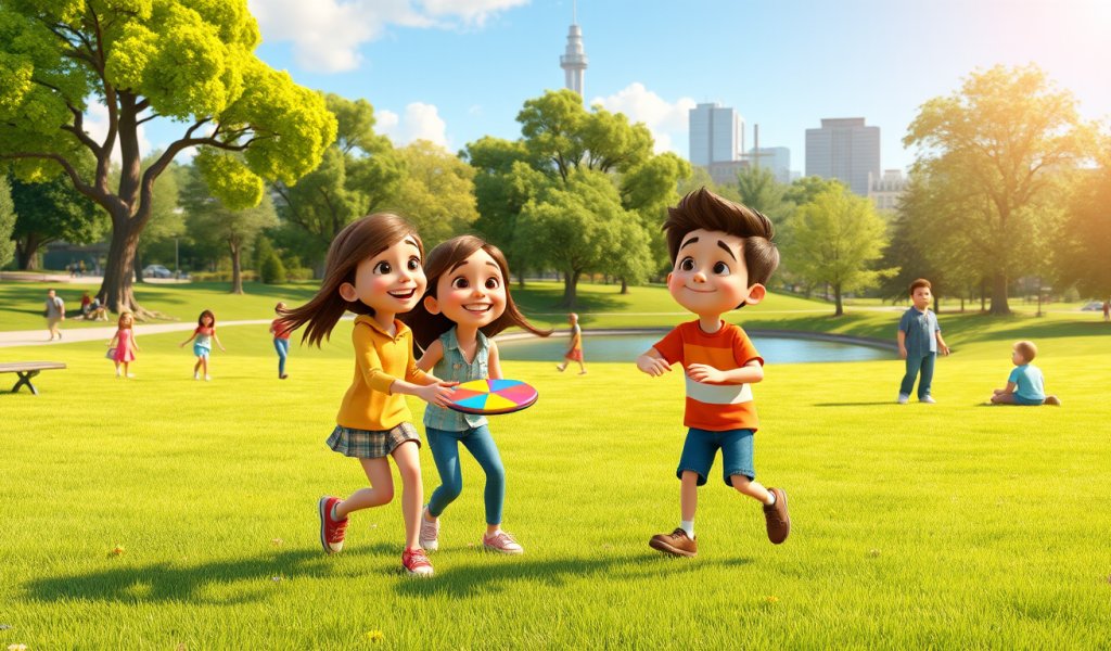 Playing Outdoor Games at the Park