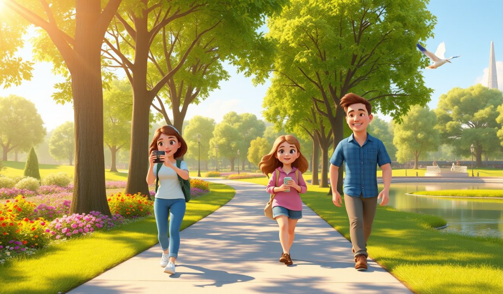 Walking Around the Park