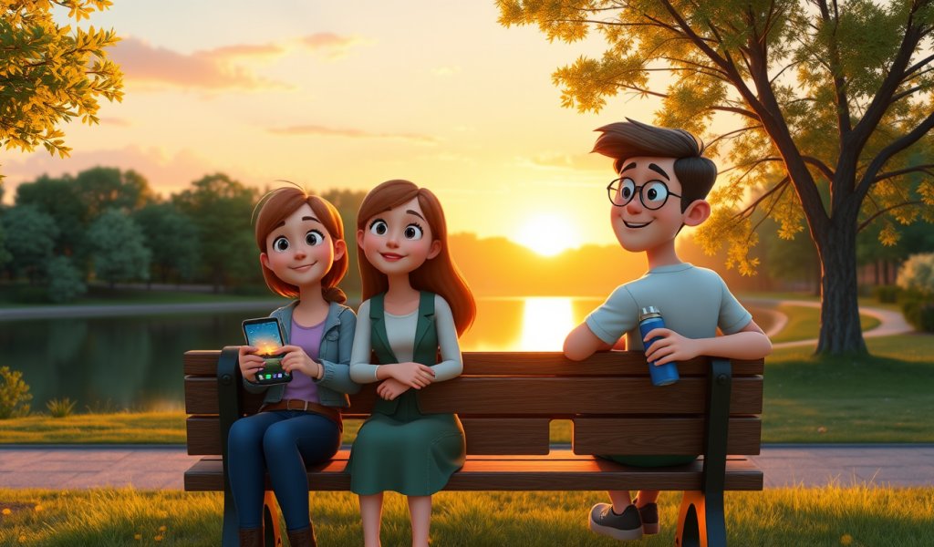 Watching the Sunset at the Park