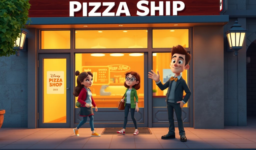 Leaving the Pizza Shop