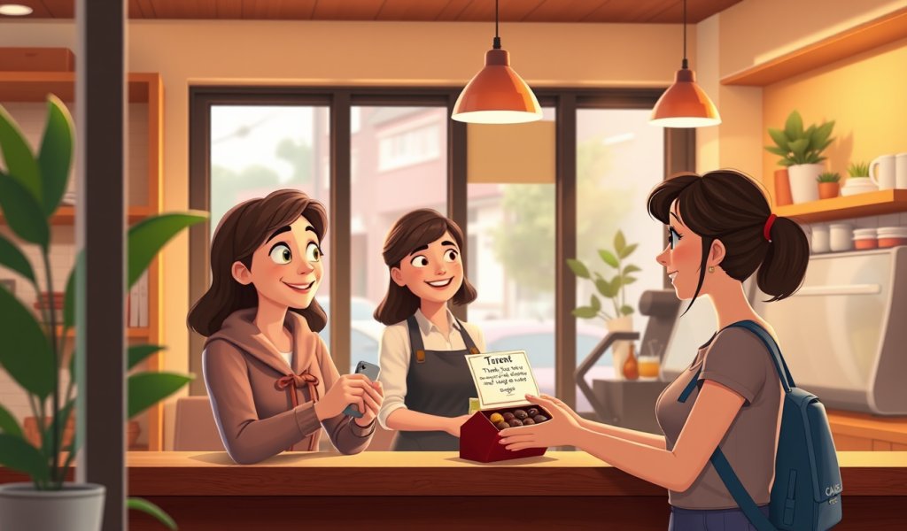 Visiting the Coffee Shop to Say Thank You