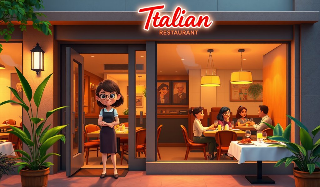 Arriving at the Restaurant