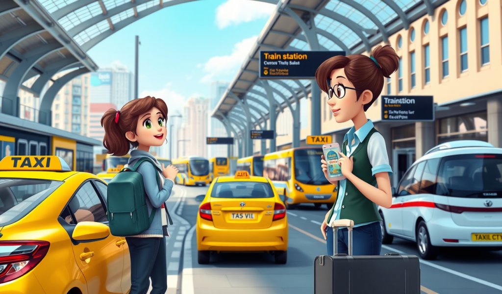 Finding a Taxi Outside the Train Station